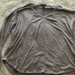 Soft grey v-neck sweater